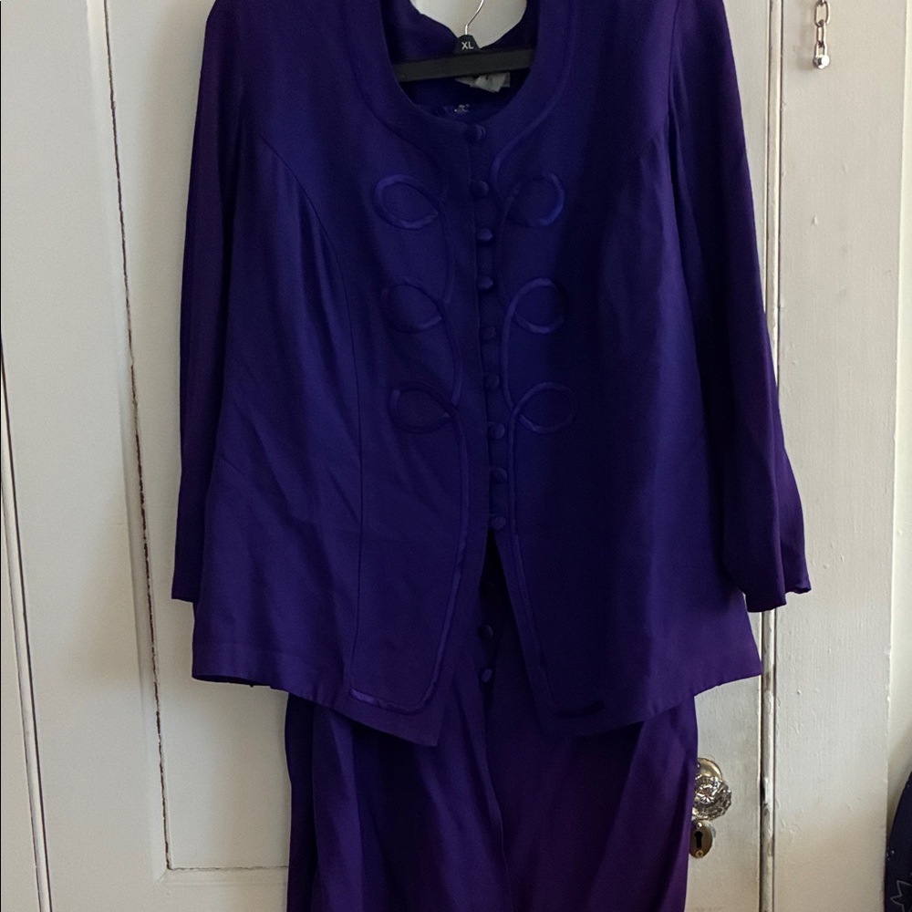 Elegant Purple Skirt Set